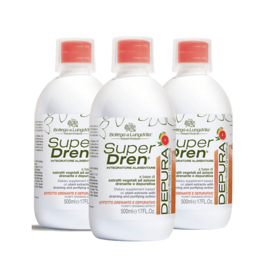 A set! 3x Superdren Depura Grapefruit metabolism-boosting and cellulite-reducing food supplement