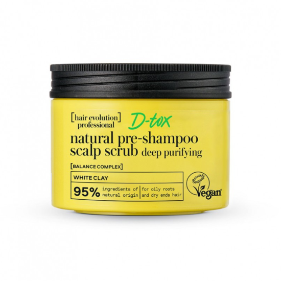 Natura Siberica Hair Evolution White Clay Natural Pre-Shampoo Scalp Scrub D-Tox 150ml