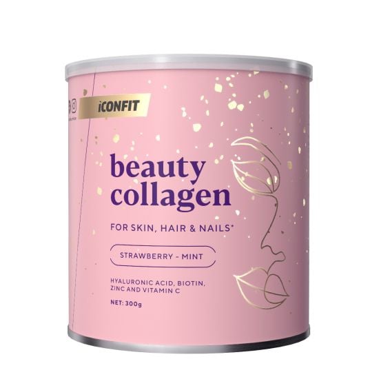 Iconfit Beauty Collagen Strawberry Mint kollageeni ja vitamiinide segu 300g