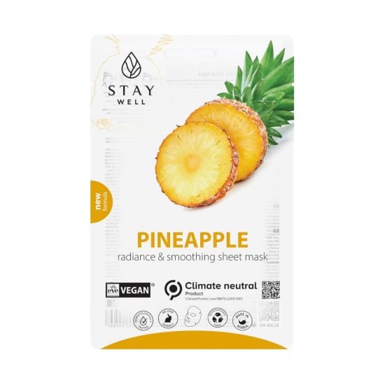 STAY Well Vegan Sheet Mask - Pineapple kangasmask 20g
