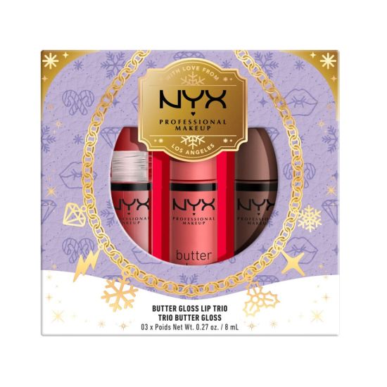 NYX Professional Makeup Mrs. Claus Butter Gloss Trio
