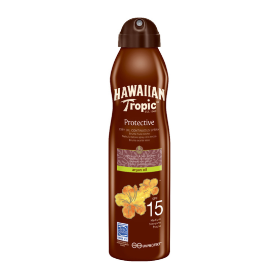 Hawaiian Tropic Protective Dry Spray Argan Oil SPF 15 177ml