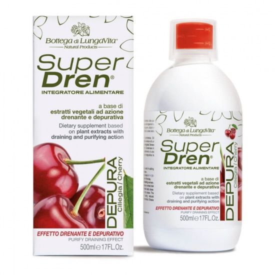 Superdren Depura Cherry ainevahetust kiirendav, liigset vett ja jääkaineid väljutav toidulisand 500ml
