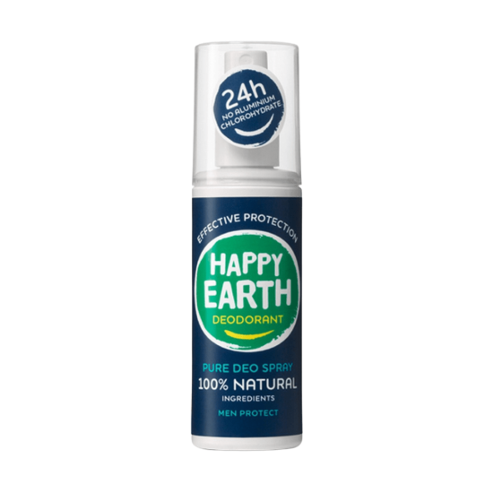 Happy Earth 100% Natural Deodorant Spray Men Protect 100ml