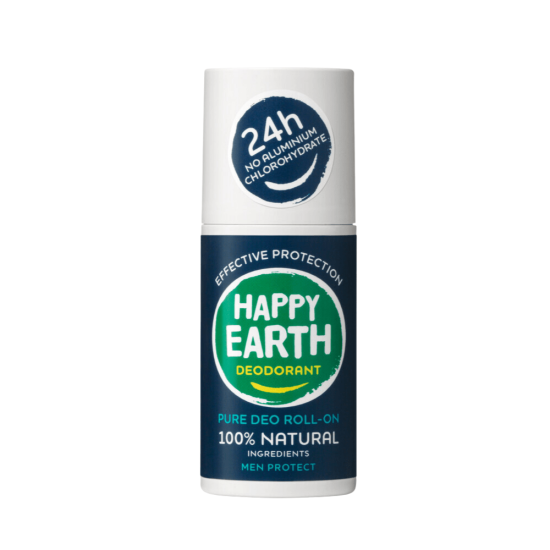 Happy Earth 100% Natural Deodorant Roll-On Men Protect 75ml