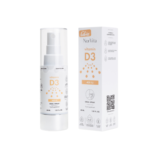 NorVita Vitamin D3 for babies Oral Spray 400IU 30ml