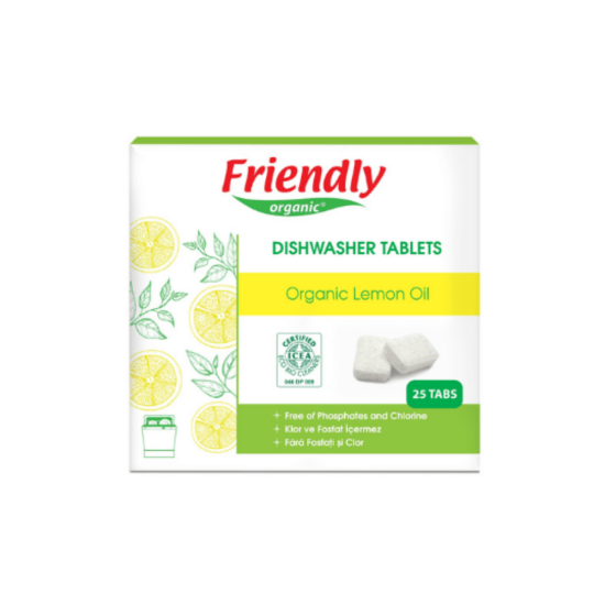 Friendly Organic Dishwasher Tablets Lemon nõudepesutabletid 25 Tablets