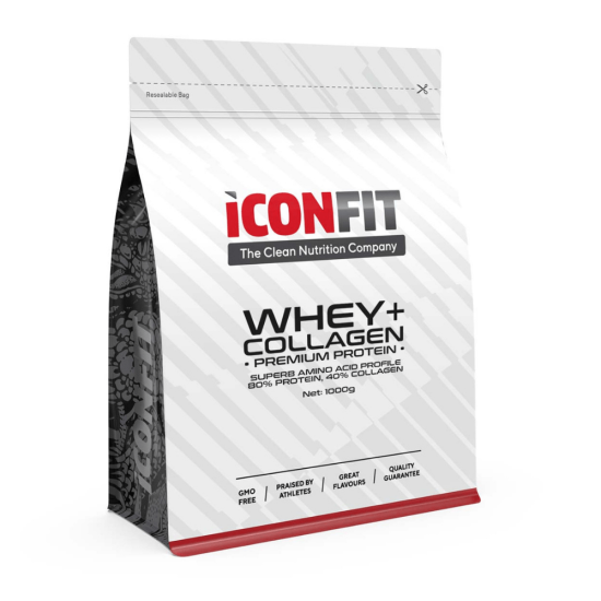 Iconfit Whey + Collagfi Strawberry Premium Protein 1000g