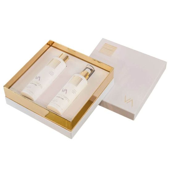 Set! Innovatis Luxury Ice Shine shampoo and spray-conditioner for blonde hair with a box