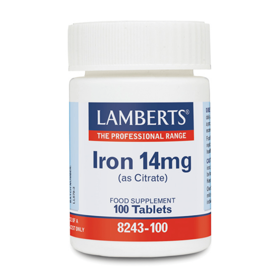 Lamberts Iron (as Citrate) 14mg 100 tablets