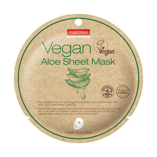 Purederm Vegan Aloe Sheet Mask kangasmask