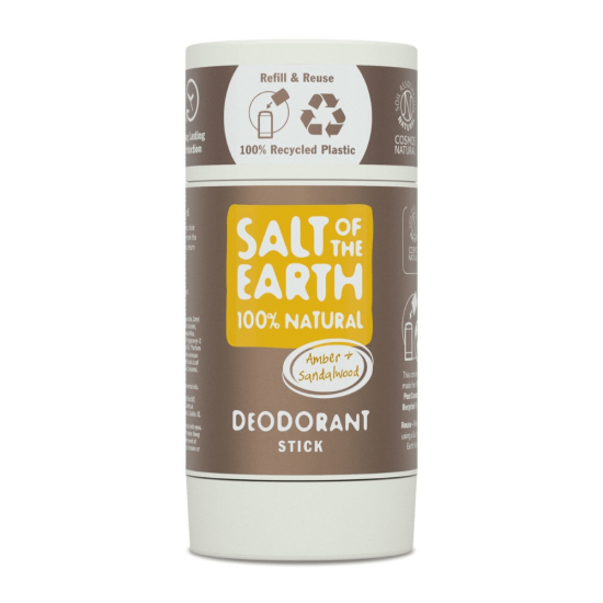 Salt of the Earth Amber & Sandalwood Natural Deodorant Stick Refillable 84g
