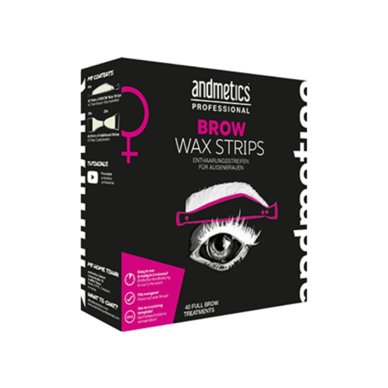 Andmetics Professional Brow Wax Strips Women 40 pieces