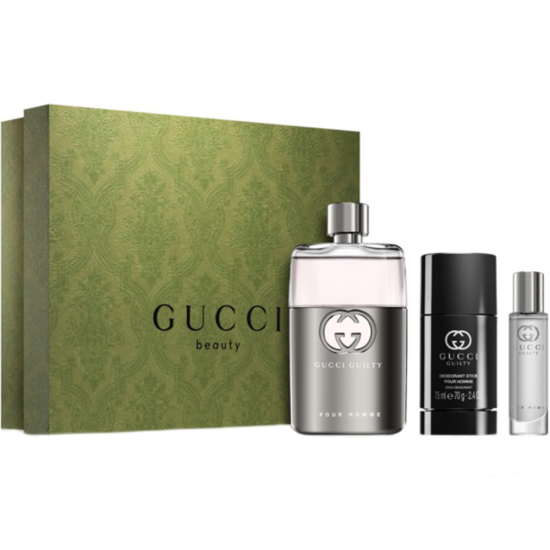 Gucci Guilty Pour Homme EDT 90ml + EDT MINI 15ml + Deodorant Stick 75ml