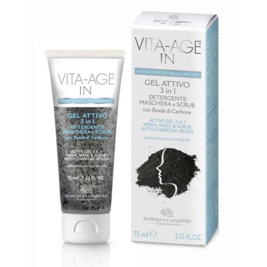 Vita-Age IN Active Gel 3 in 1 Wash+Scrub+Mask 75ml
