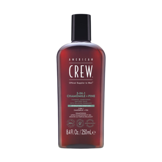 American Crew 3in1 Chamomile + Pine kõik-ühes šampoon, palsam ja dušigeel