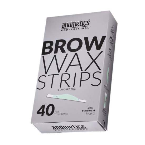 Andmetics Brow Wax Strips Standard 40pcs