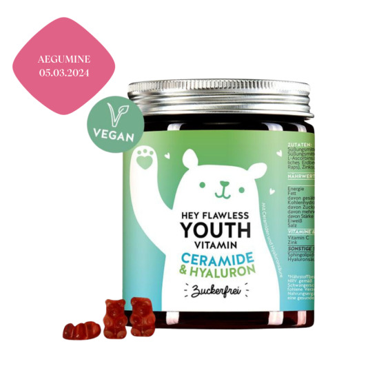 Bears With Benefits Hey Flawless Youth Vitamins Ceramide & Hyaluron 60tk (05.03.2024)