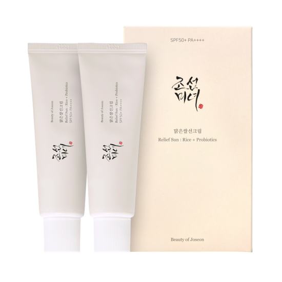 Beauty of Joseon Relief Sun: Rice + Probiotics Set päikesekaitsekreem riisi ja probiootikumidega SPF50 2tk