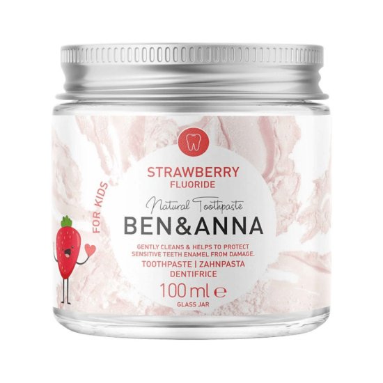Ben & Anna Strawberry Fluoride Natural Toothpaste 100g