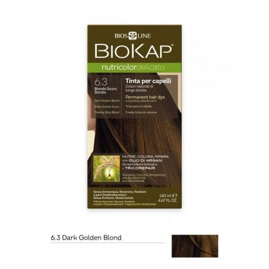 Biokap Nutricolor Delicato 6.3 Dark Golden Blond juuksevärv 140ml