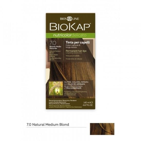 Biokap Nutricolor Delicato 7.0 Natural Medium Blond juuksevärv 140ml