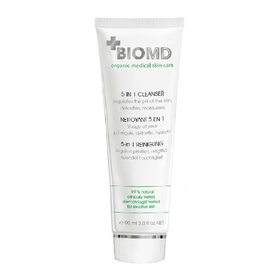 BioMD 5-in-1 Cleanser õrn puhastusvahend näole ja silmadele 90ml
