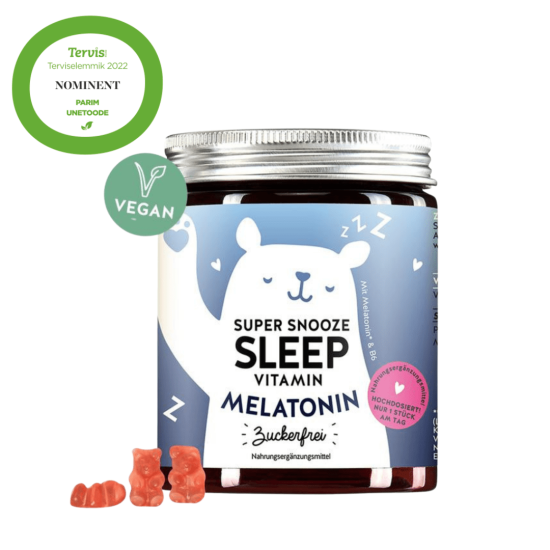 Bears with Benefits Super Snooze Sleep Vitamin melatoniini ja B6-vitamiiniga 60tk