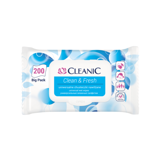 Cleanic Clean&Fresh Refreshing Wipes värskendavad salvrätikud 200tk