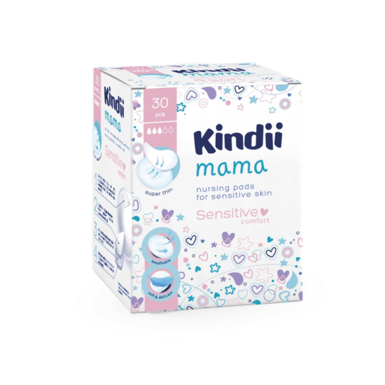 Cleanic Kindii Mama Comfort Nursing Pads rinnapadjad Sensitive 30tk
