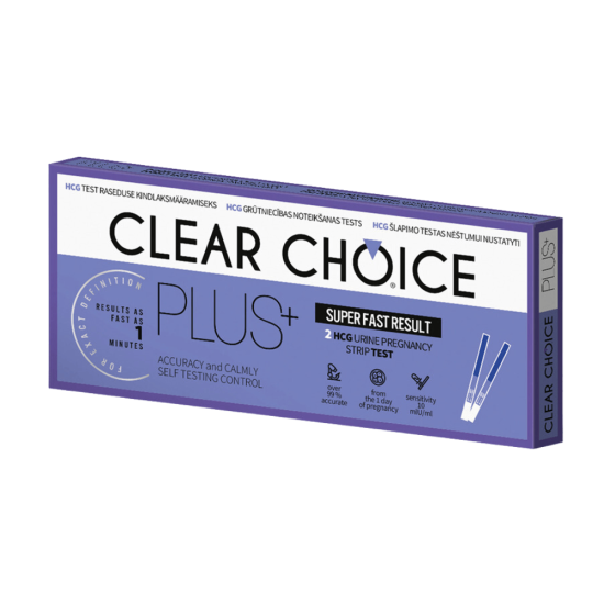 Clear Choice Plus 2 Ribatesti raseduse kindlaksmääramiseks