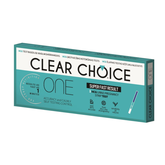 Clear Choice One 1 Ribatest raseduse kindlaksmääramiseks