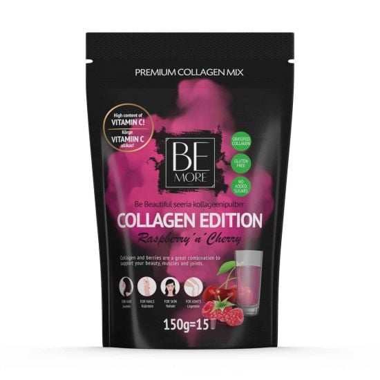 Be More Collagen Edition Raspberry’n’Cherry kollageeni segu marjadega 150g