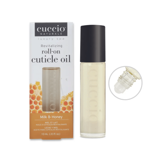 Cuccio Revitalizing Roll-On Cuticle Oil Milk & Honey Mee ja piimaga niisutav küüneõli 10ml