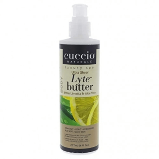 Cuccio White Limetta & Aloe Vera Lyte Butter magusa laimiga kerge kehavõie 237ml
