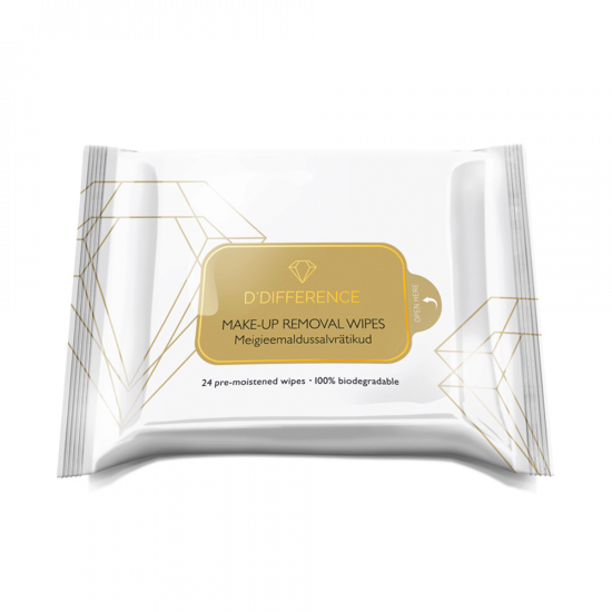 D´DIFFERENCE Make-Up Removal Wipes 24pc