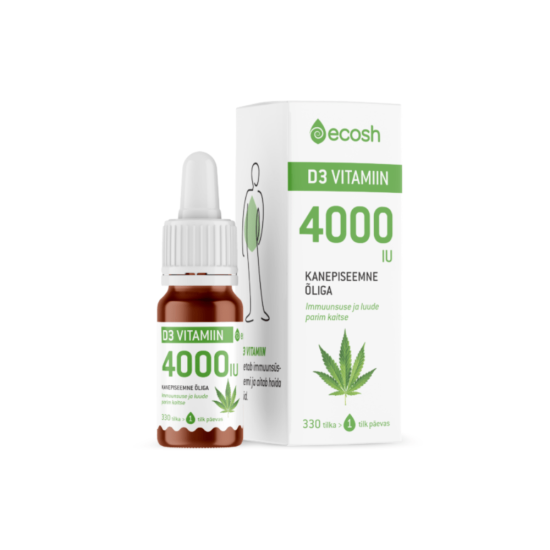 Ecosh Vitamin D3 with hemp oil 4000 IU