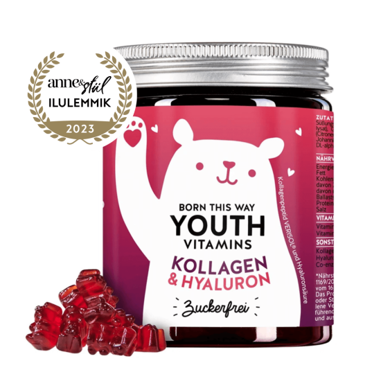Bears with Benefits Born This Way Youth Vitamins gummy bears with collagen and hyaluron 90pcs