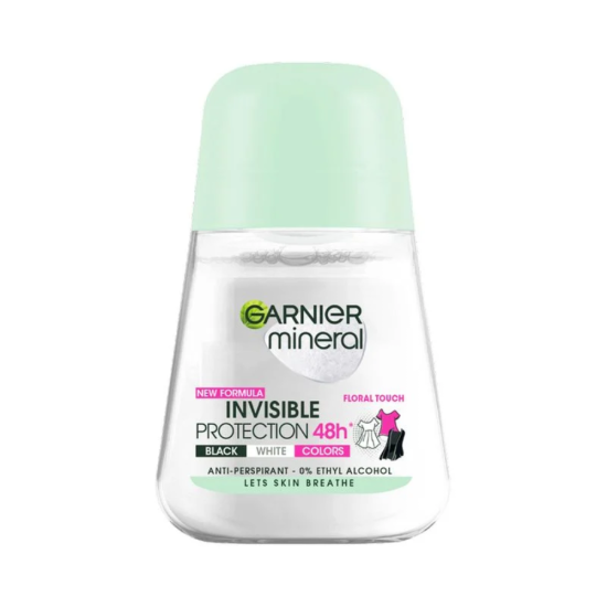 Garnier Mineral Invisible Black White Colors 48h Floral Touch rull-antiperspirant 50ml