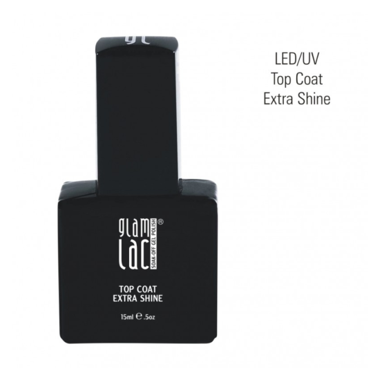 GlamLac LED/UV Top Coat Extra Shine läikega pealislakk 15ml