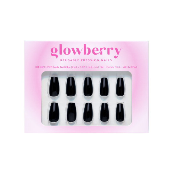 Glowberry Press On Nails Nero kunstküüned