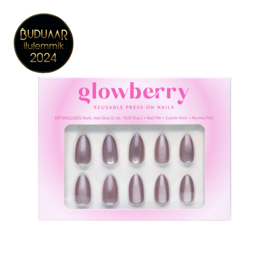 Glowberry Press On Nails Shimmer Rose