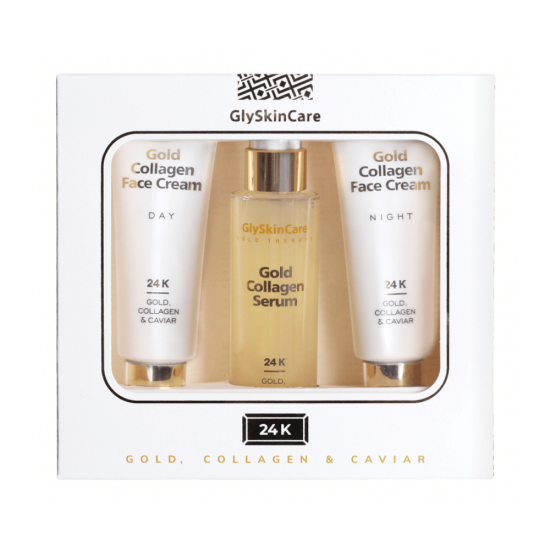 Glyskincare Gold Collagfi KIT day cream, night cream and serum with gold and collagen