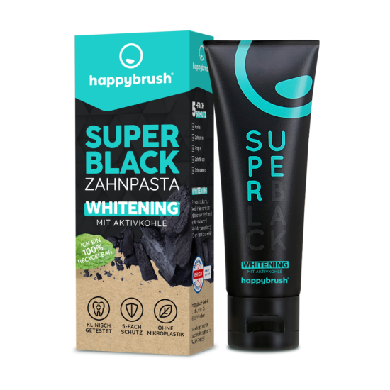 happybrush SuperBlack Toothpaste 75ml