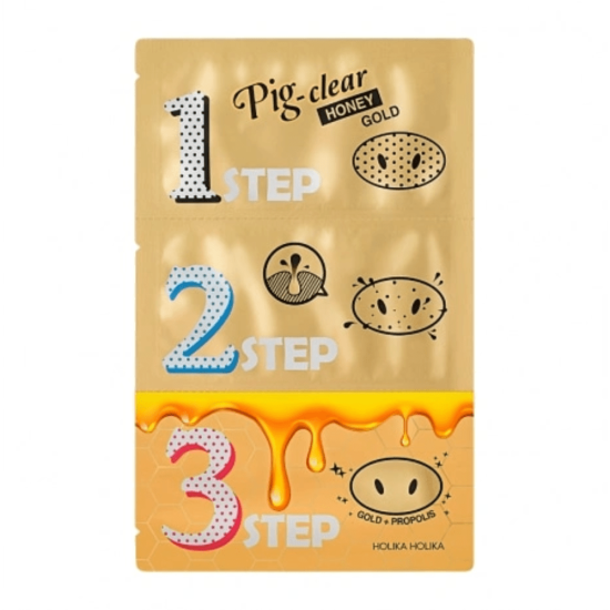Holika Holika Pig Nose Clear Blackhead 3-Step Kit Honey Gold 8g