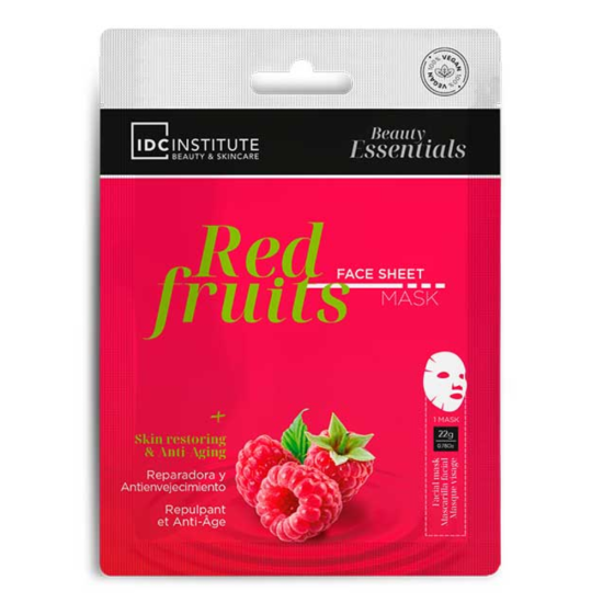 IDC Institute Skincare Essential Sheet Mask Red Fruits vananemisvastane näomask 22g