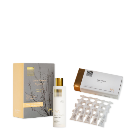 Kit Luxury Stem Cells! Innovatis hair growth accelerating and hairloss reducing shampoo and ampoules