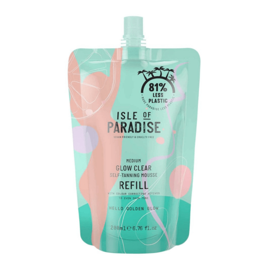Isle of Paradise Medium Glow Clear Self-Tanning Mousse Refill 200ml