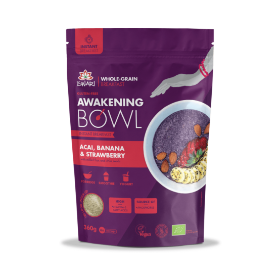 Iswari Awakening Bowl Açaí, Banana & Strawberry Bio 360g