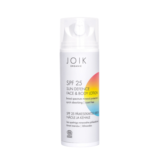JOIK Organic SPF25 Sun Defence Face & Body Lotion 150ml